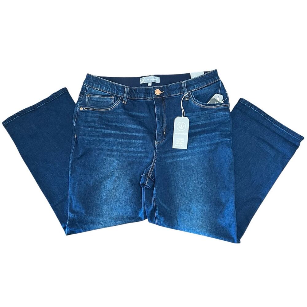 Wit & Wisdom Women’s Ab-solution Bennett Indigo Blue Straight Leg Jeans Size 16
